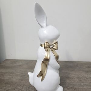 New Easter Bunny with Gold Bow Figurine Easter decor 2026